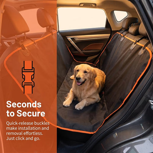 Quick-release buckles on the waterproof dog back seat cover