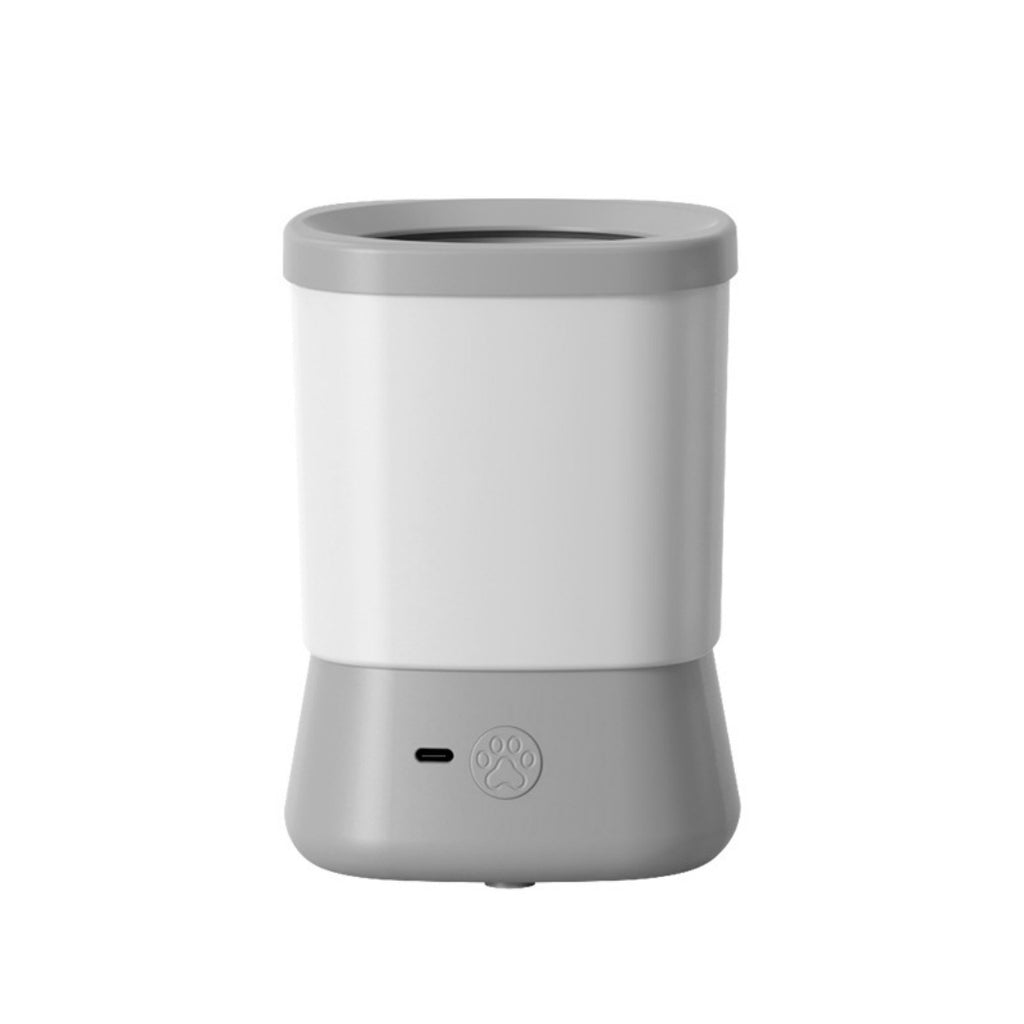 Automatic paw cleaner standing upright